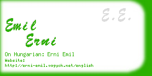 emil erni business card